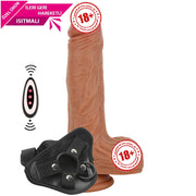 Marcelo Natural Dildo 22 Cm İleri Geri Hareketli Kemerli Realistik Penis