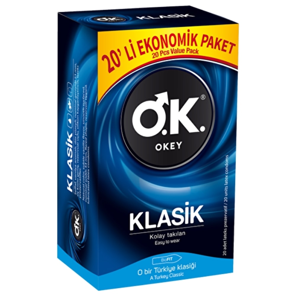 Okey Klasik 20'li Prezervatif