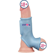 Lovetoy Silk Knights Ring Blue Testis Geçirmeli Titreşimli Yarım Penis Kılıfı