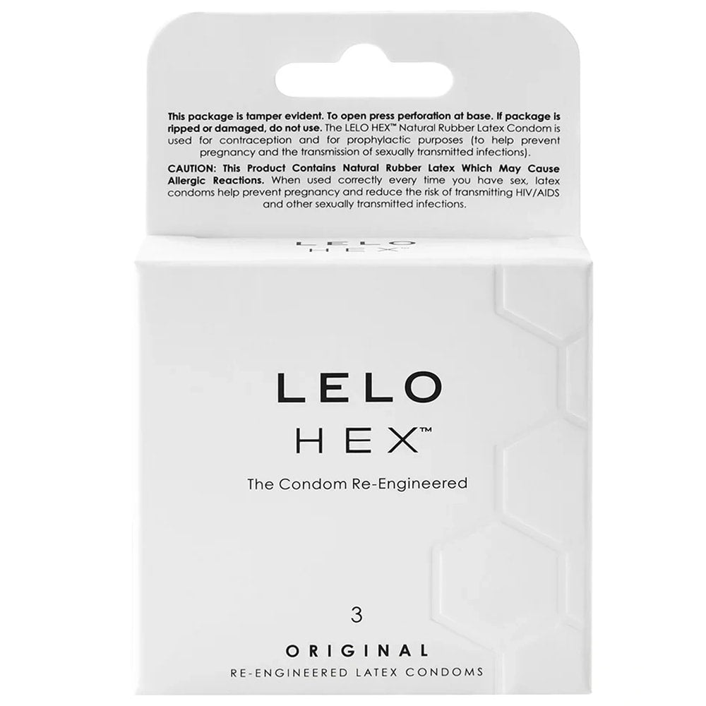 Lelo Hex Box 3 Pcs. Doğal Lateks Prezervatif Kondom