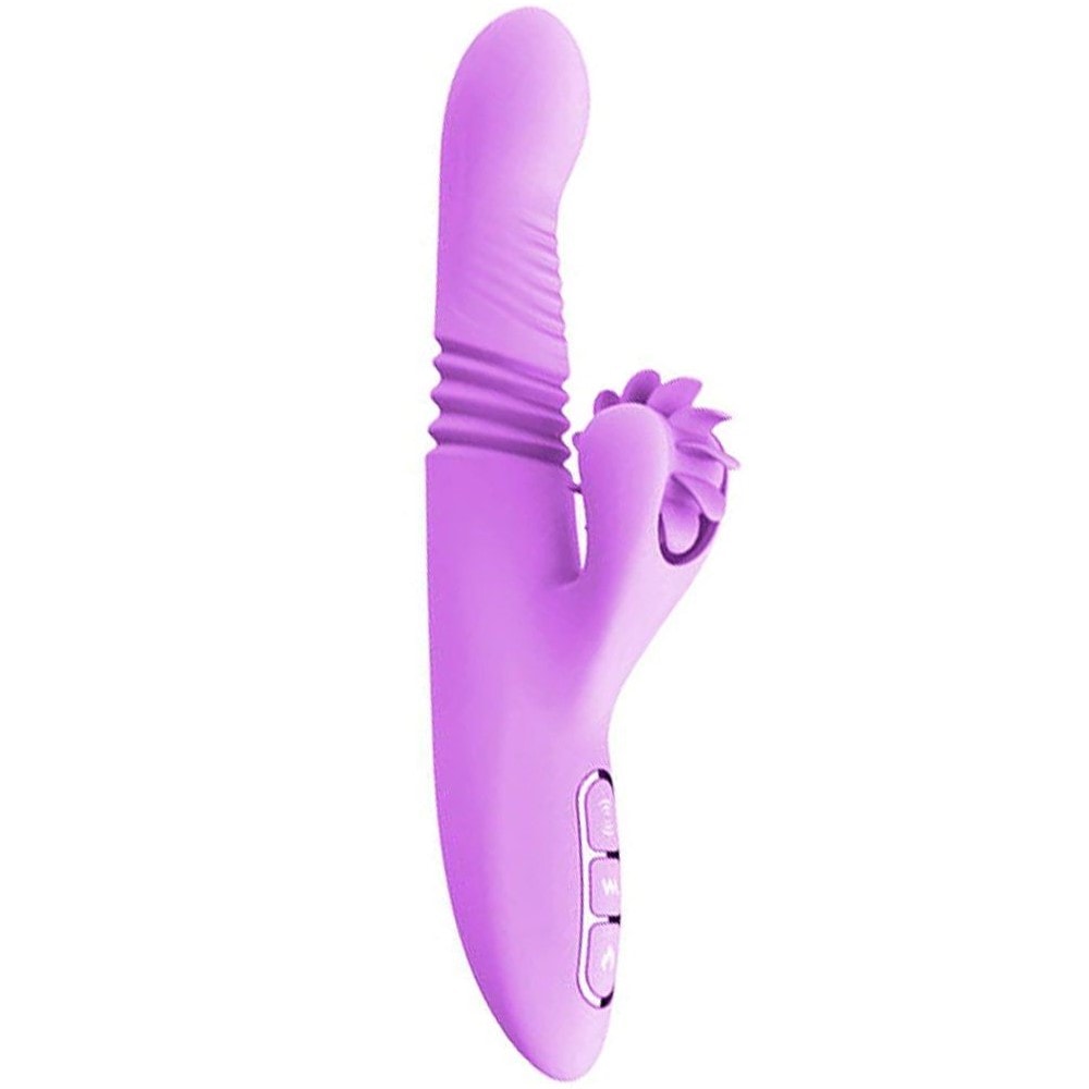 Dibe Haloy Vella Thrusting İleri Geri Hareketli Mor Vibratör
