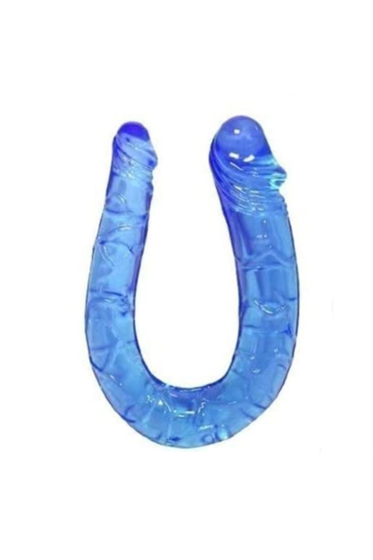 Double Mini Dildo 18 Cm Çift Taraflı Mavi Jel Penis