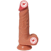 Shequ Dildo Series Hansen Natural Doku 21 Cm Titreşimli Realistik Penis