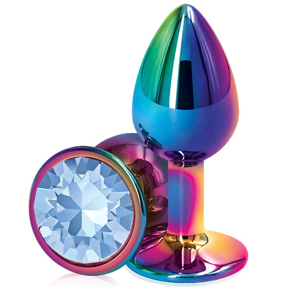 Erox Rainbow Hot Cooling Blue Small Anal Metal Plug