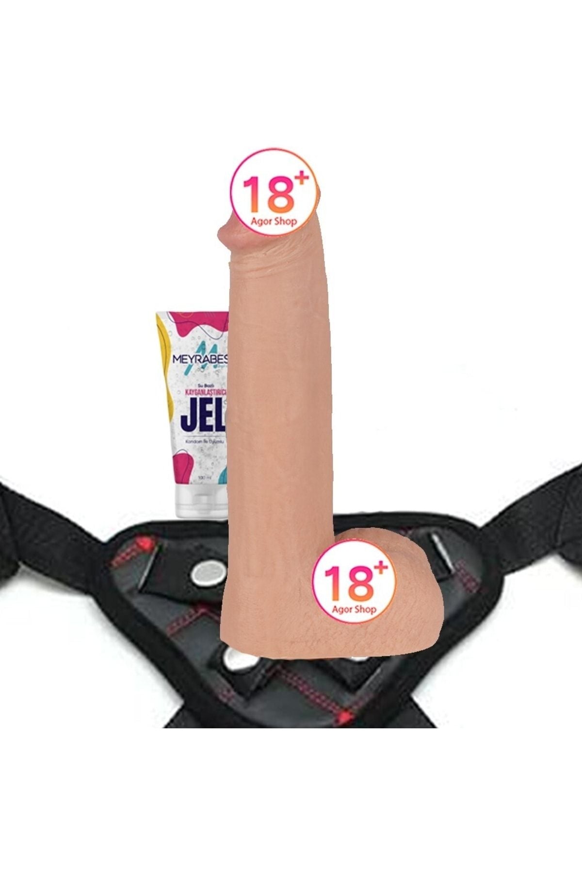 Dildo Series Bill 23 cm Belden Bağlamalı Realistik Penis