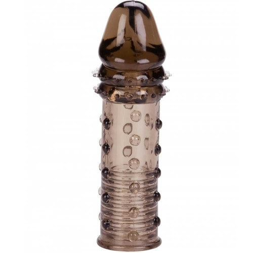 Calexotics Adonis Tırtıklı Şeffaf Penis Kılıfı Grey