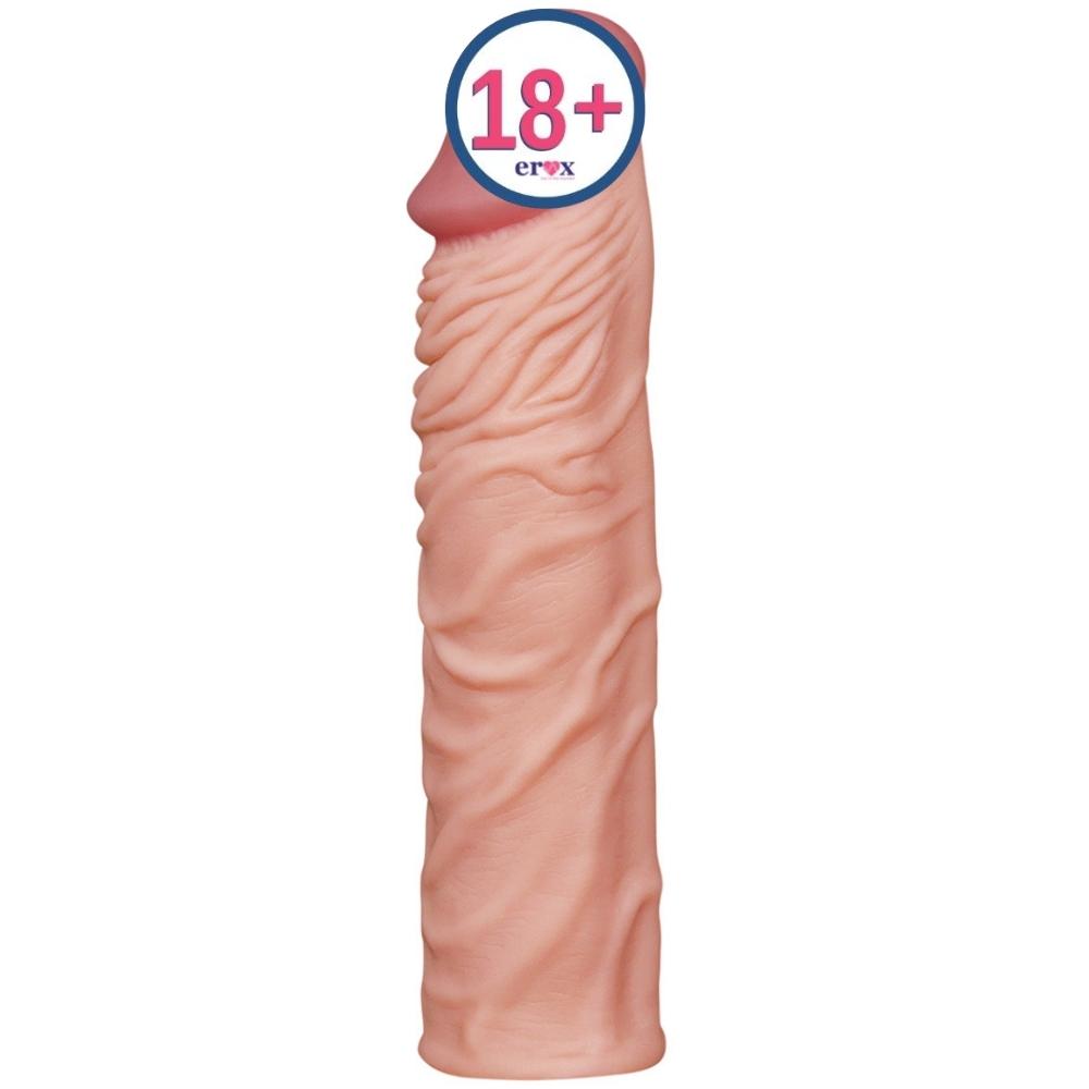Lovetoy Pleasure X-Tender 5 cm Dolgulu Realistik Penis Kılıfı