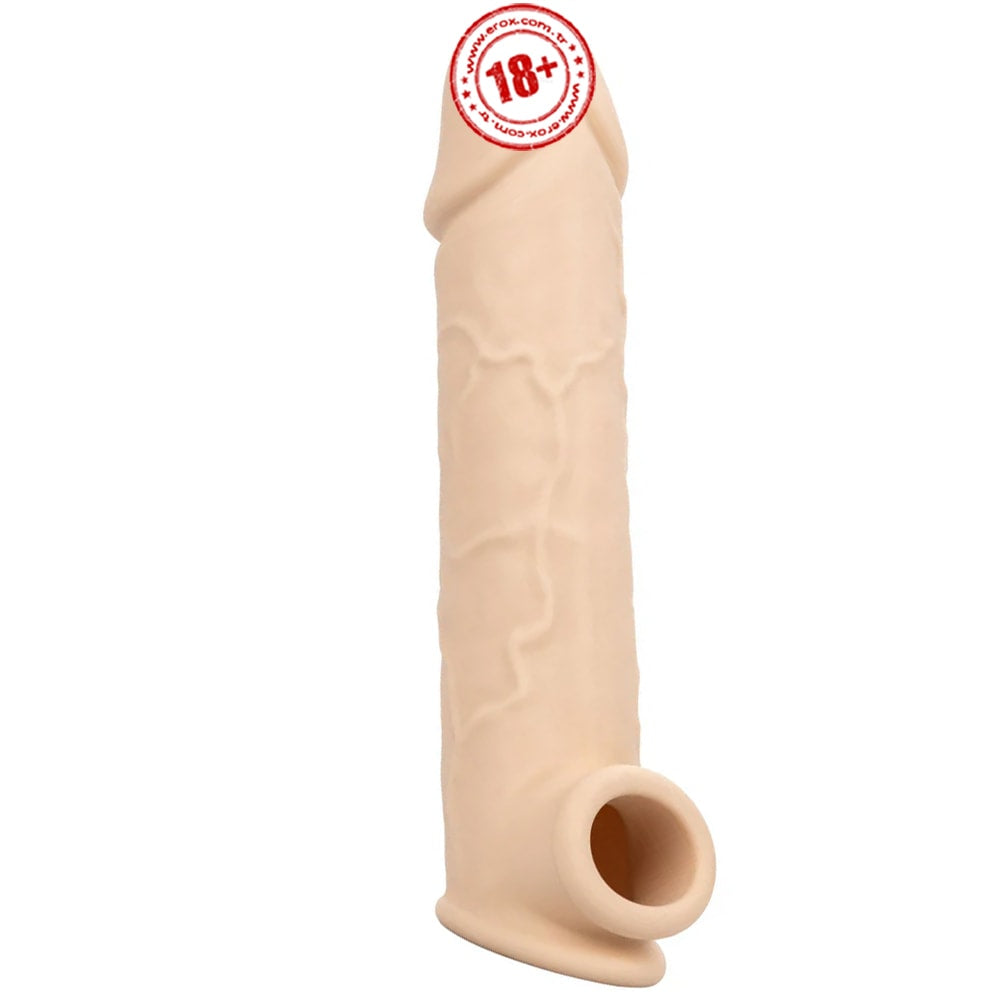 Calexotics Life-Like Extension 5 Cm Uzatmalı Et Dokulu Realistik Penis Kılıfı-Ten