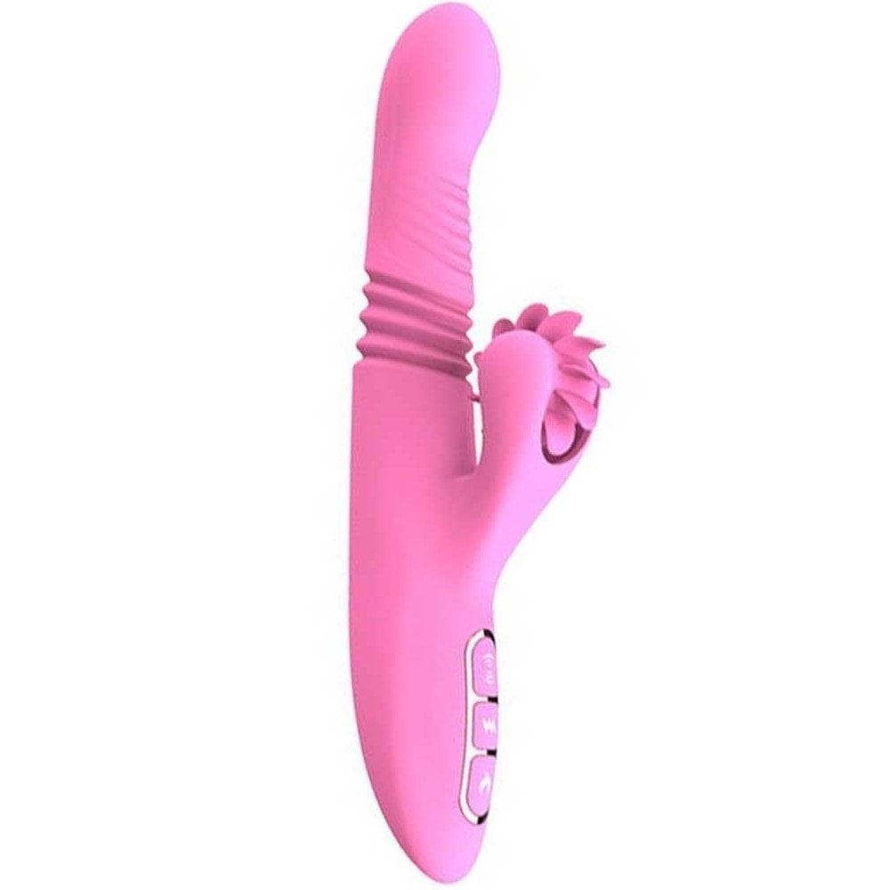 Dibe Haloy Vella Thrusting İleri Geri Hareketli Oral Seks Rabbit Vibratör