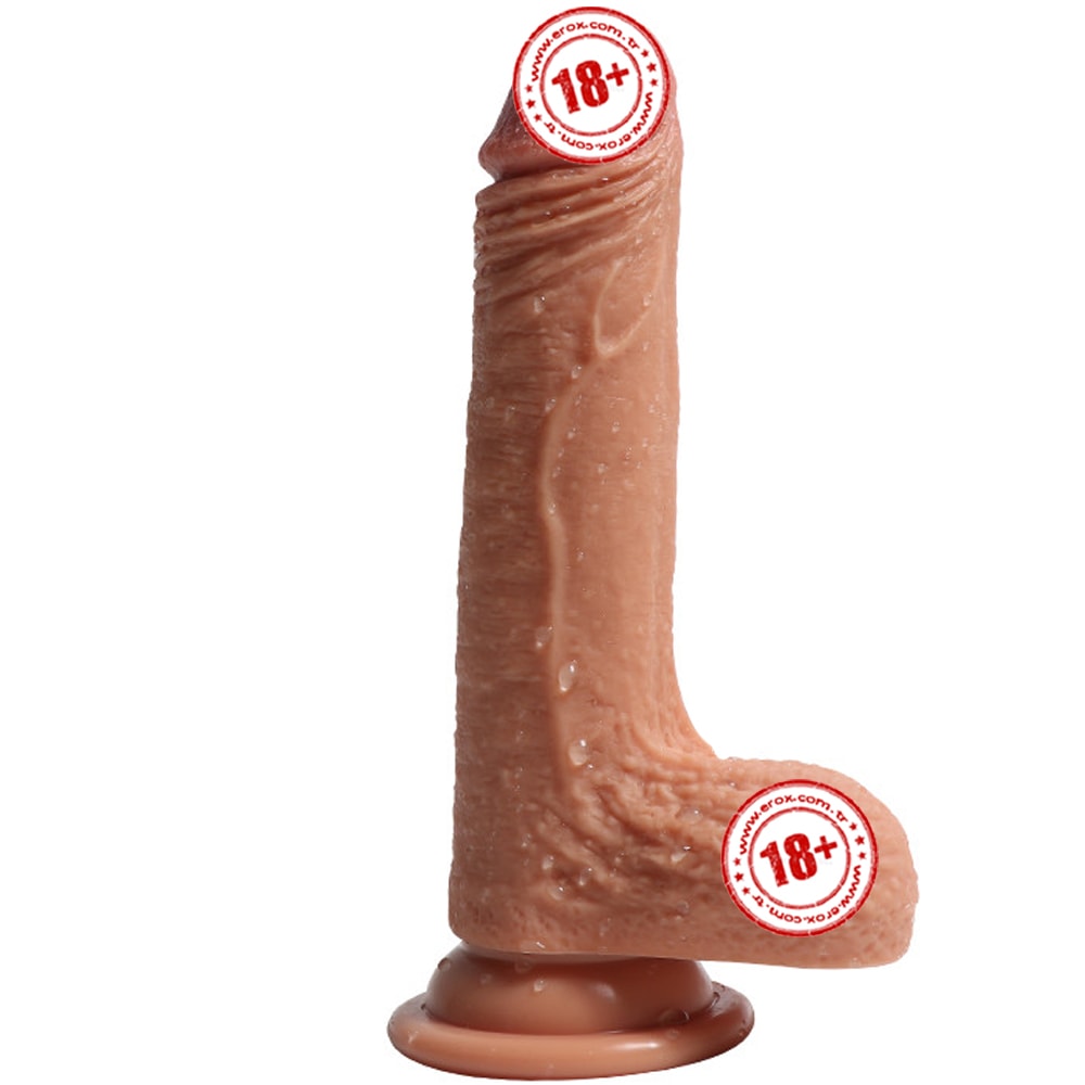 Shequ Dildo Series Crowley's Natural Doku 18 cm Titreşimli Realistik Penis