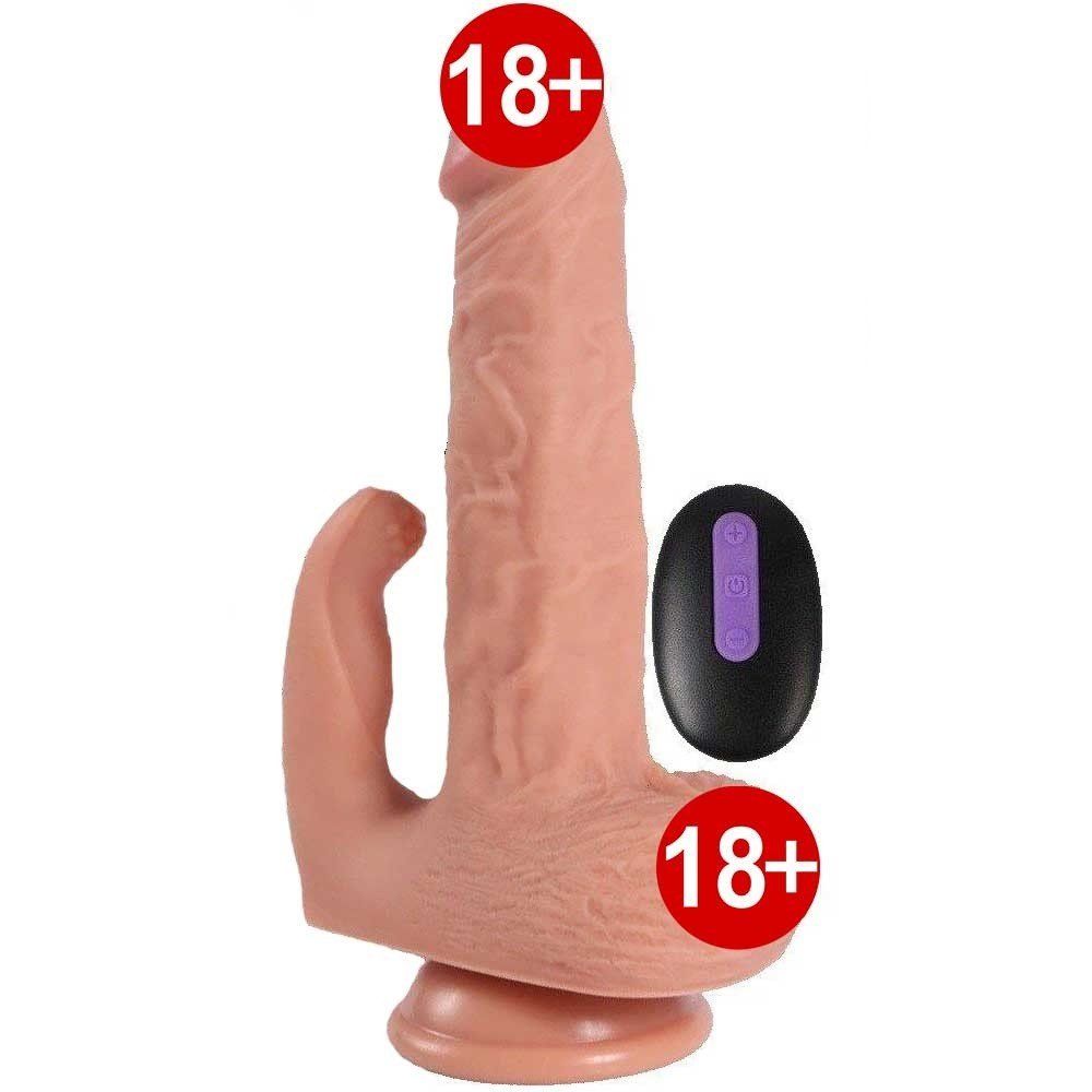 Dildo Series Hadun Klitoris Stimülasyon Dual Titreşimli Realistik Penis
