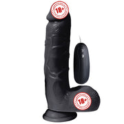Xise Dildo Series Adam Rubber 21 cm Titreşimli Realistik Zenci Penis XS-WBC10012-V-Black