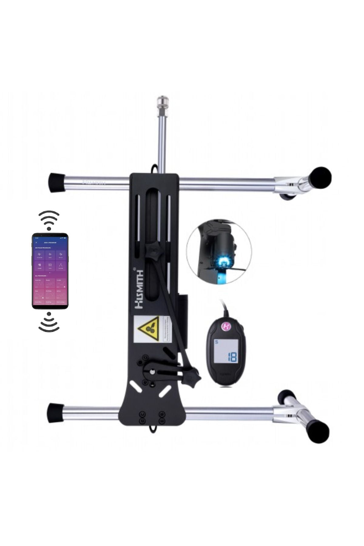 Hismith Premium 4.0 Sex Machine Led Işıklı Ve Telefon Kontrollü Seks Makinesi