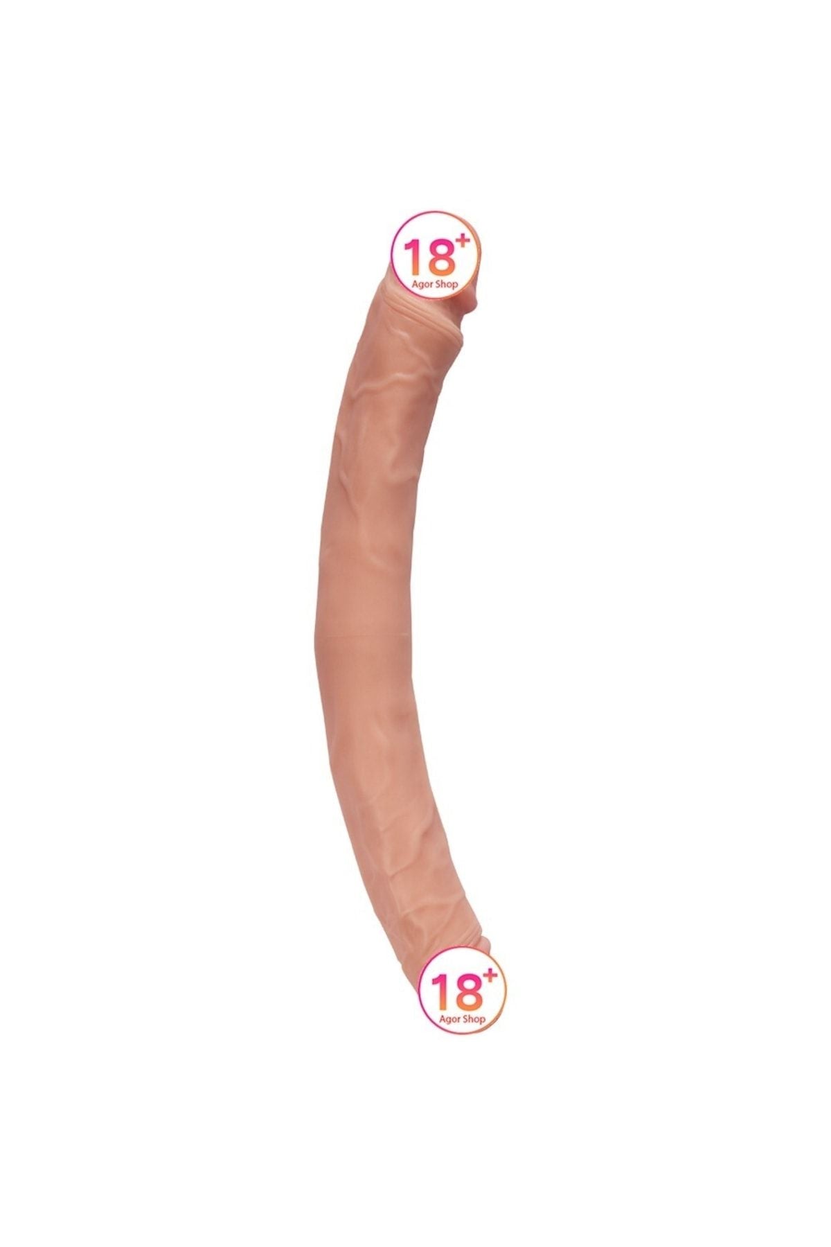 Large 39 cm Flexible Esnek  Çift Taraflı Penis