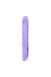 Çift Başlı Mor Realistik Jel Penis 30 Cm