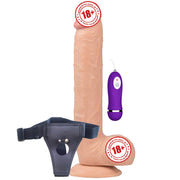 Xise Optimus Strapon 28 cm Belden Bağlamalı Titreşimli Realistik Penis