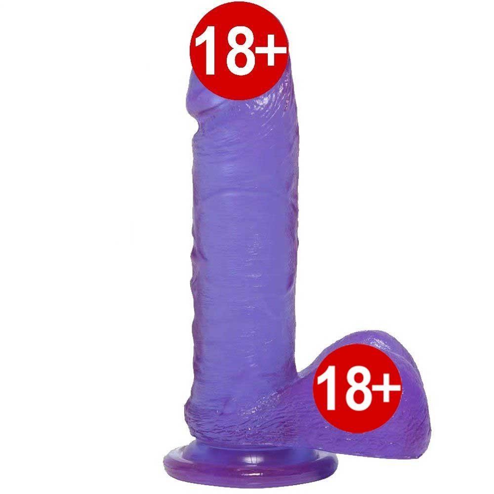 Doc Johnson Crystal Jellies 18 Cm Mor Realistik Jel Penis