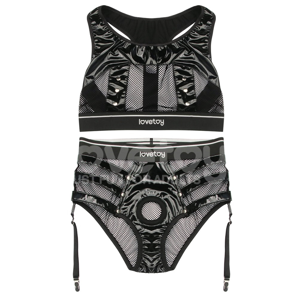 Lovetoy Rebellion Reign Iconic Harness Strap on Set LV781001B M/L