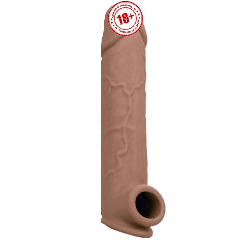Calexotics Life-Like Extension 5 Cm Uzatmalı Et Dokulu Realistik Penis Kılıfı-Brown