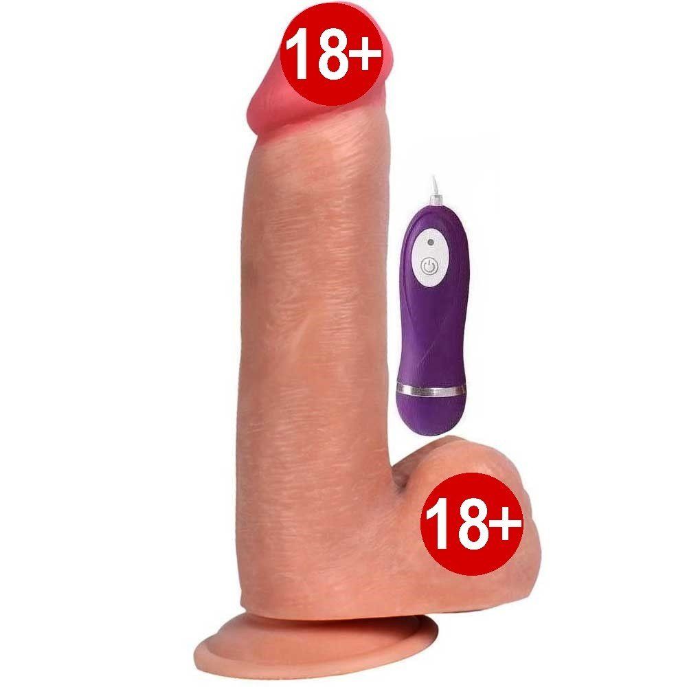 Dildo Series Luxy 20 cm 10 Modlu Realistik Titreşimli Penis