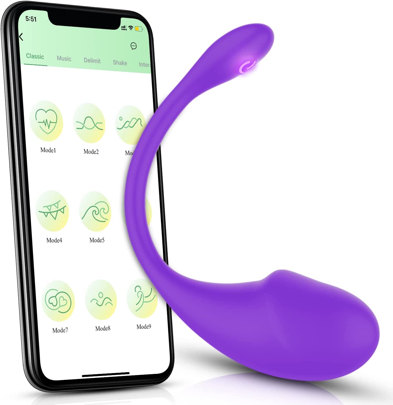 Erox Push Telefon Kontrollü Giyilebilir Vibratör Purple