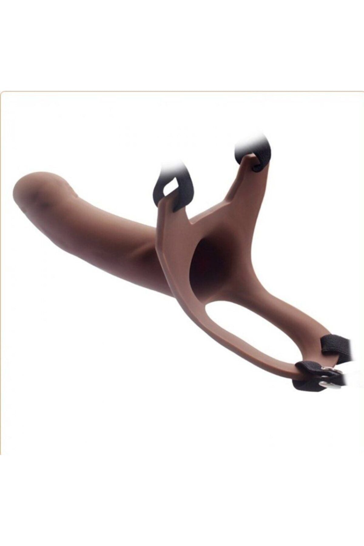 Hollow Strap-on Silicone Curved Dong Içi Boş Kemerli Penis 17 cm