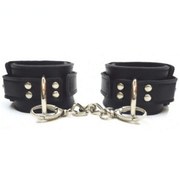 Erox Fetish Love Game Leather Hand Cuffs Deri Kelepçe-Siyah