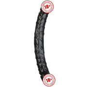 Doc Johnson Jr. Veined 30 Cm Çift Taraflı Realistik Jel Penis-Siyah