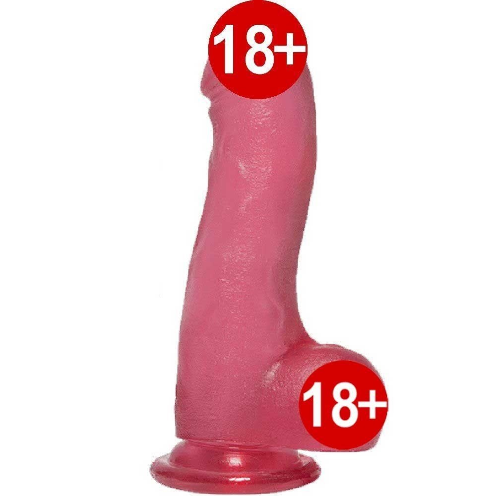 Doc Johnson Crystal Jellies 19 Cm Master Cock With Balls Pink