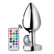 Erox Uzaktan Kumandalı Led Işıklı Metal Anal Plug Small