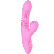 Dibe Haloy Olivia Thrusting Vibe İleti Geri Hareketli Darbeli Vibratör-Pink