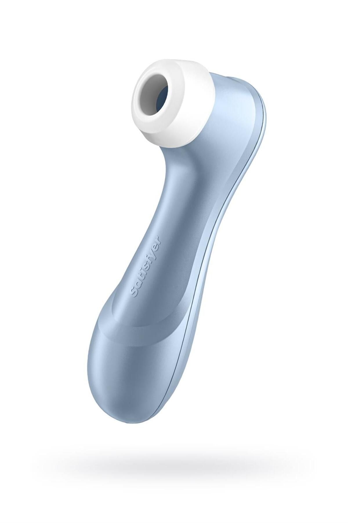 Pro 2 (blue) Vakum Dalgalı Klitoris  Uyumlu Uyarıcı Vibratör, Silikon, Mavi, 15 Cm