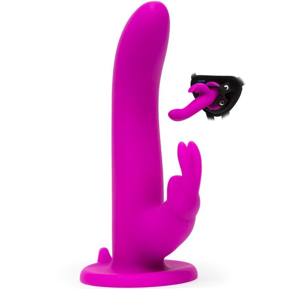 Happy Rabbit Titreşimli Lüks Vibratör Strapon