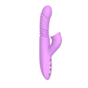 Dibe Angelia Thrusting İleri Geri Hareketli Dilli Rabbit Vibratör-Purple