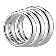 Calexotics Silver Ring 3 Piece Set Metal Penis Halkası Seti
