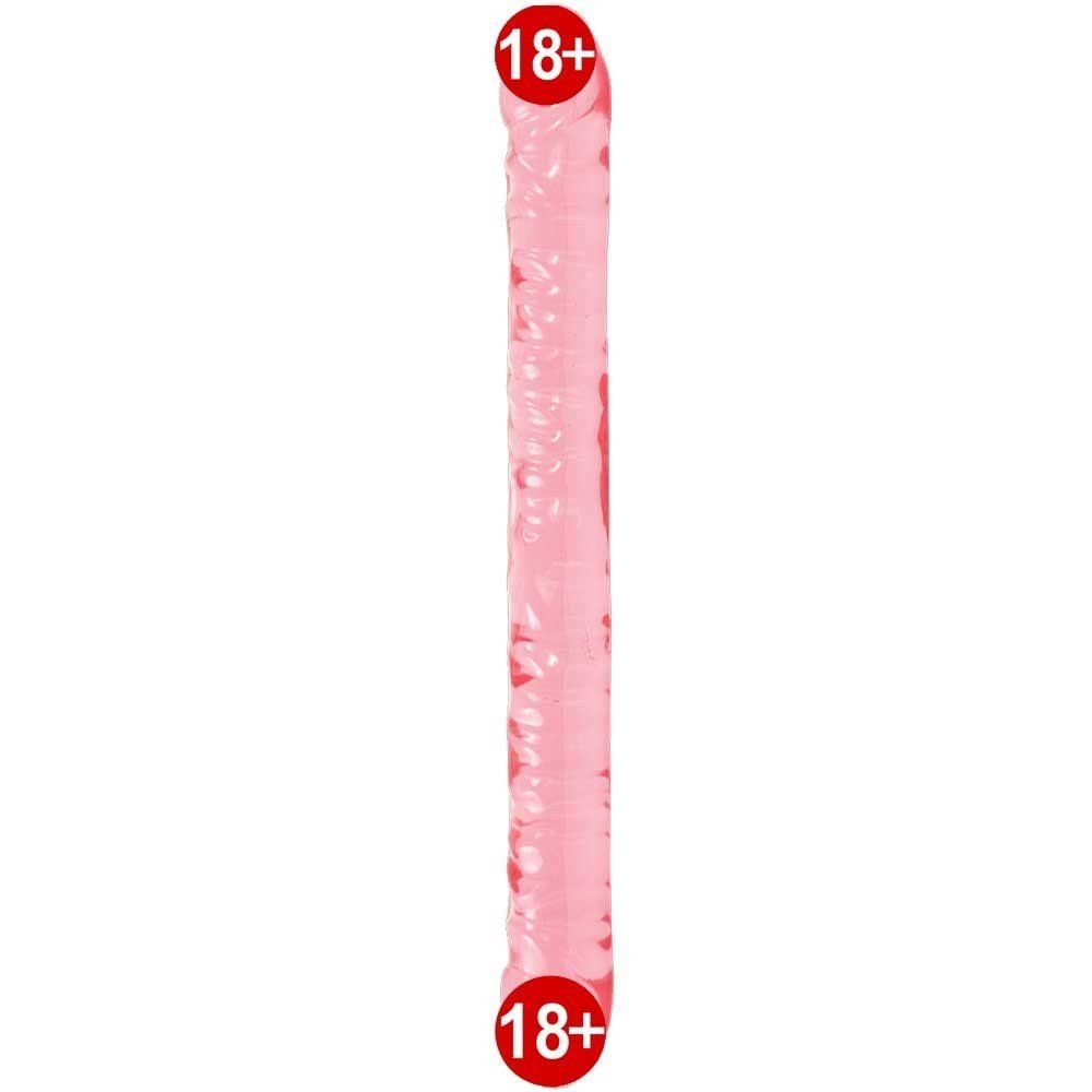 Doc Johnson 45 Cm Çift Başlı Pembe Realistik Jel Penis