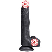 Xise Dildo Series Yuan 21 cm Realistik Zenci Penis XS-WBC10030-Black
